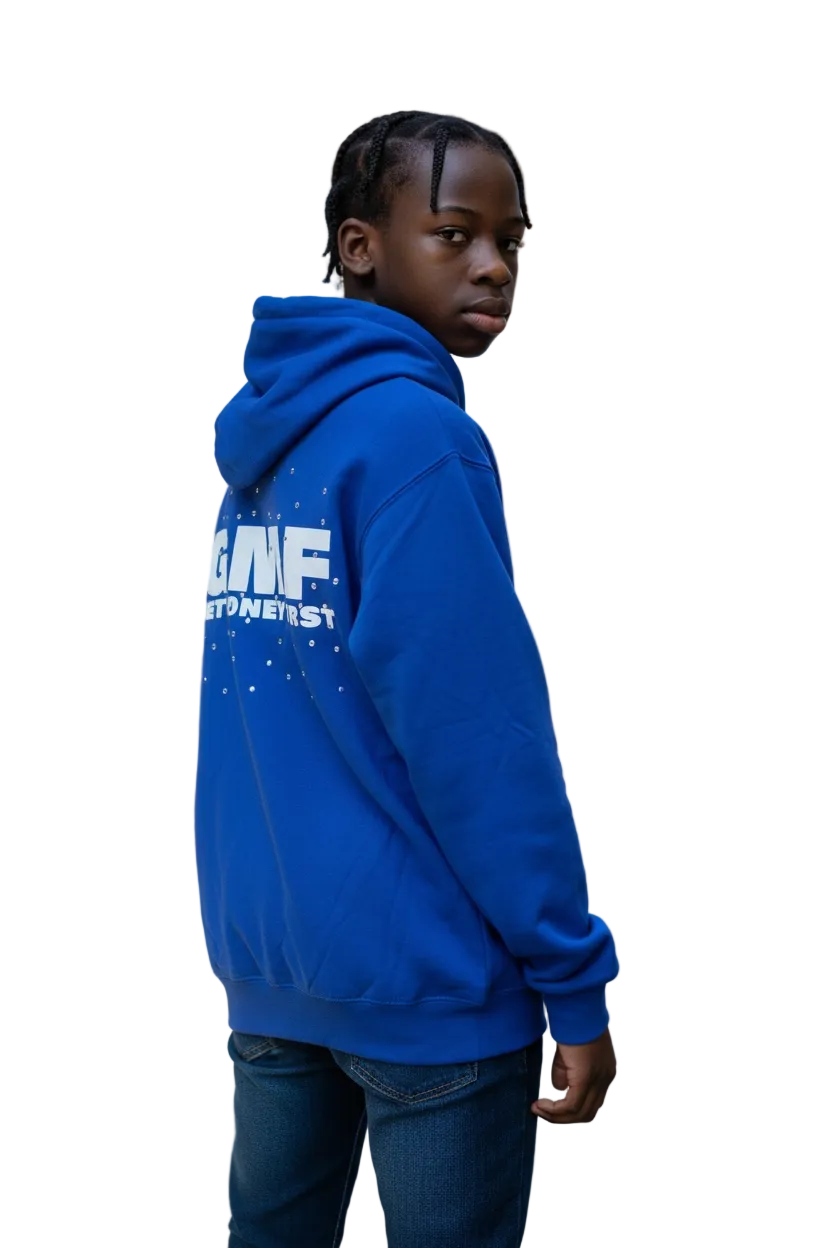 Get Money First Hoodie(blue)
