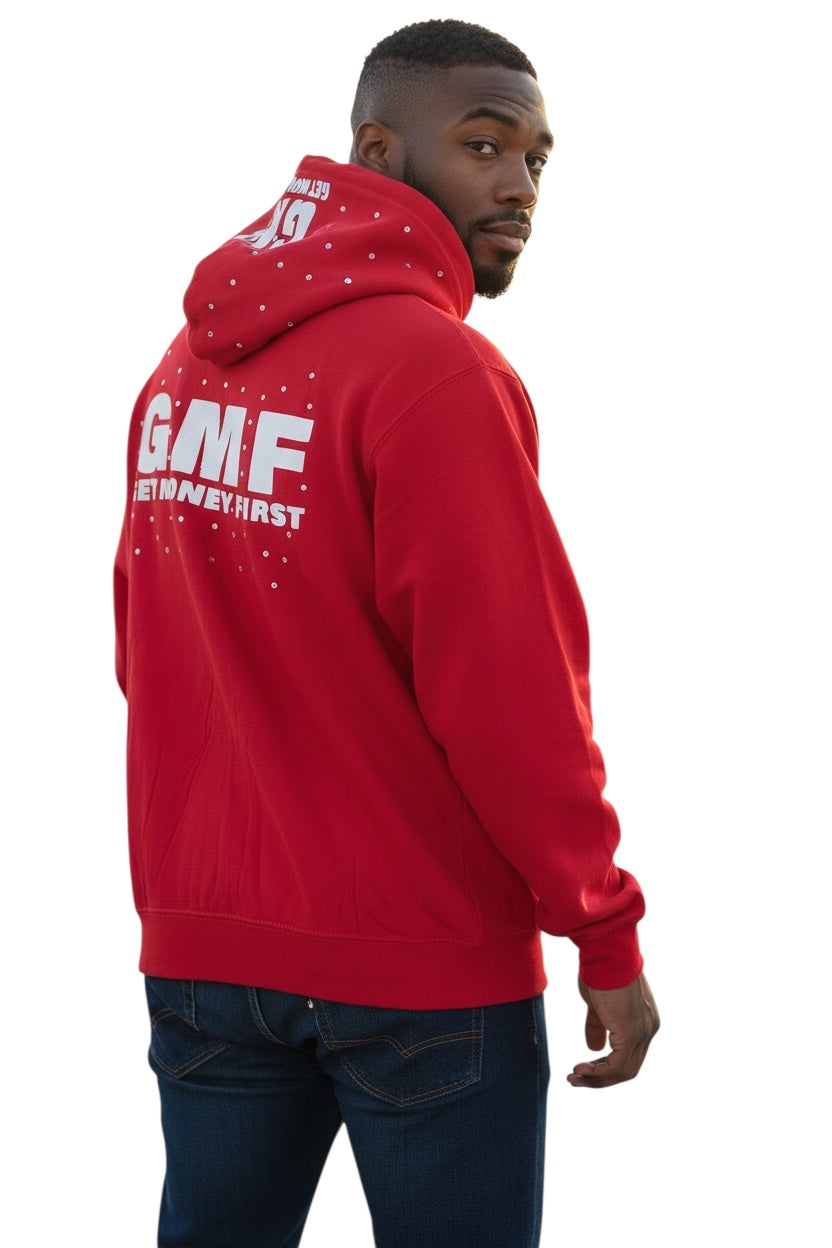 Get Money First Hoodie(red)