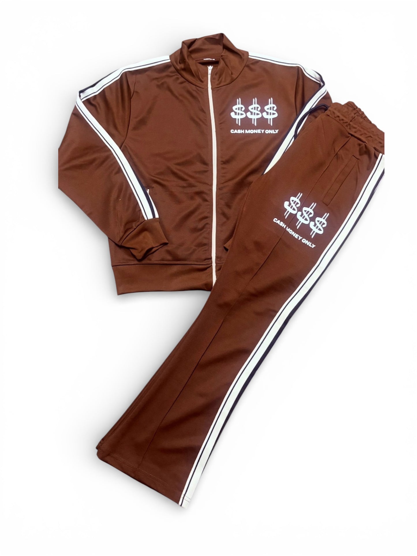 Cash Money Only Tracksuit(brown)