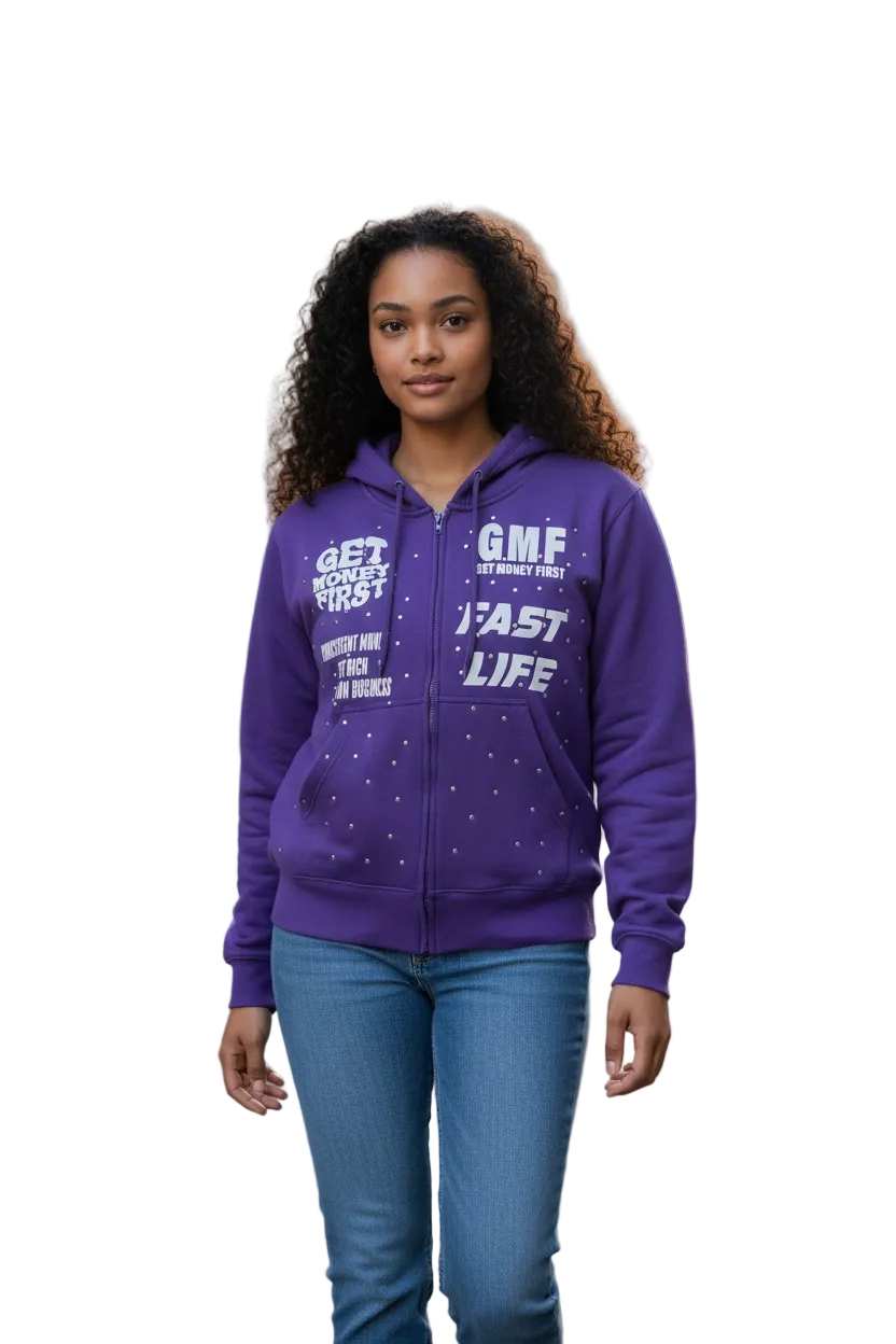 Get Money First Hoodie(purple)