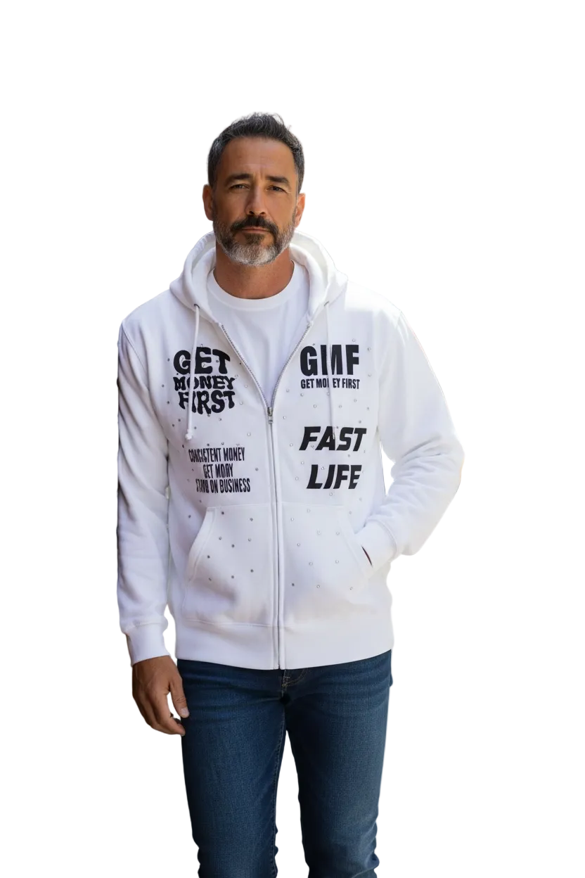 Get Money First Hoodie(white)